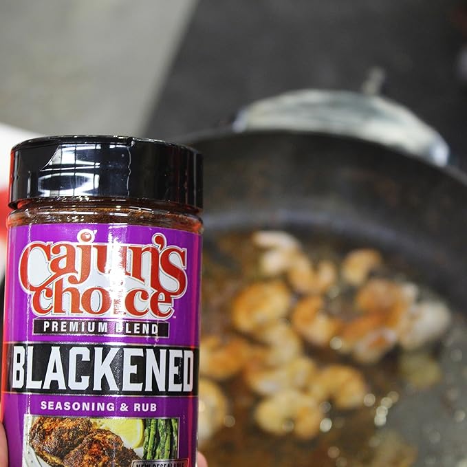 Cajun Choice Blackened Seasoning 6.5 OZ (Pack of 3) - Use for Grilling or Cooking Fish, Chicken, Pork, Steak, Vegetables, Burgers, Salmon, Soups, and anything else you want to Add Authentic Louisiana Flavoring to any Dish - (New Look - Same Great Taste)