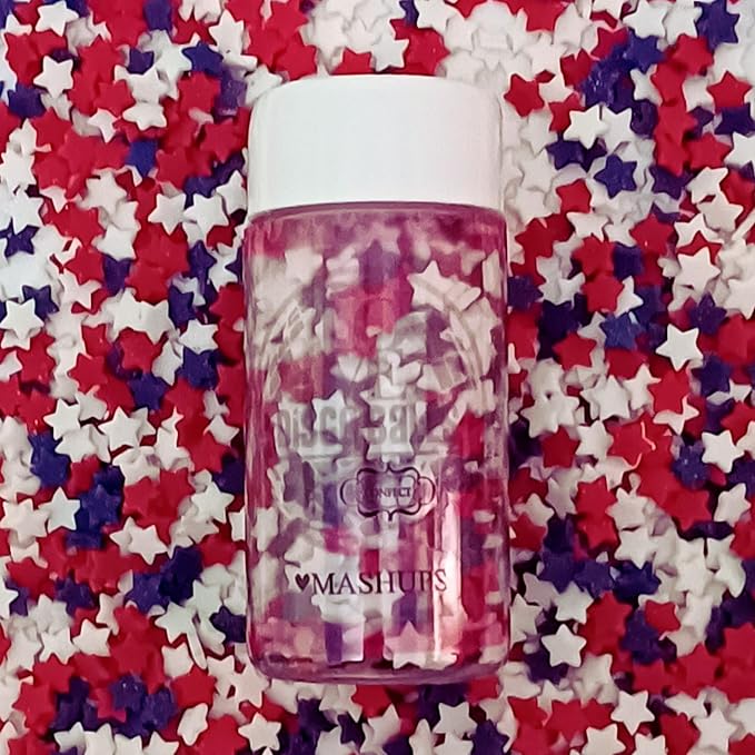 Confect Cake Mate Edible Star Sprinkles ??Red, White & Navy Blue | Vegan Cake Decorating and Baking Toppings for Cupcakes, Cookies & Ice Cream | Vegan, Gluten-Free, Soy-Free, Dairy-Free, Palm Oil-Free- 4.2 Oz
