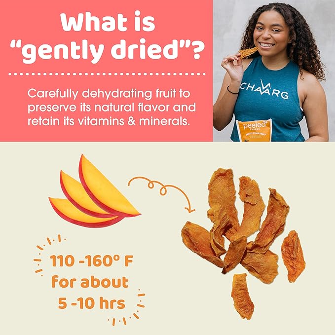 Peeled Snacks Organic Dried Fruit ??Healthy, Vegan Snacks for On-the-Go Lunch and More Mango 7 Oz (Pack of 1)