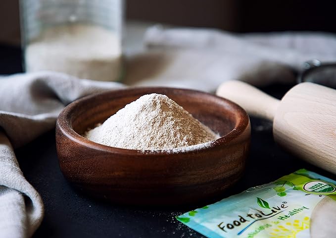 Food to Live Organic Dark Rye Flour, 16 Pounds ??Whole Grain, Non-GMO, Stone Ground, Kosher, Raw, Vegan, Bulk, Great for Baking Bread, Product of the USA