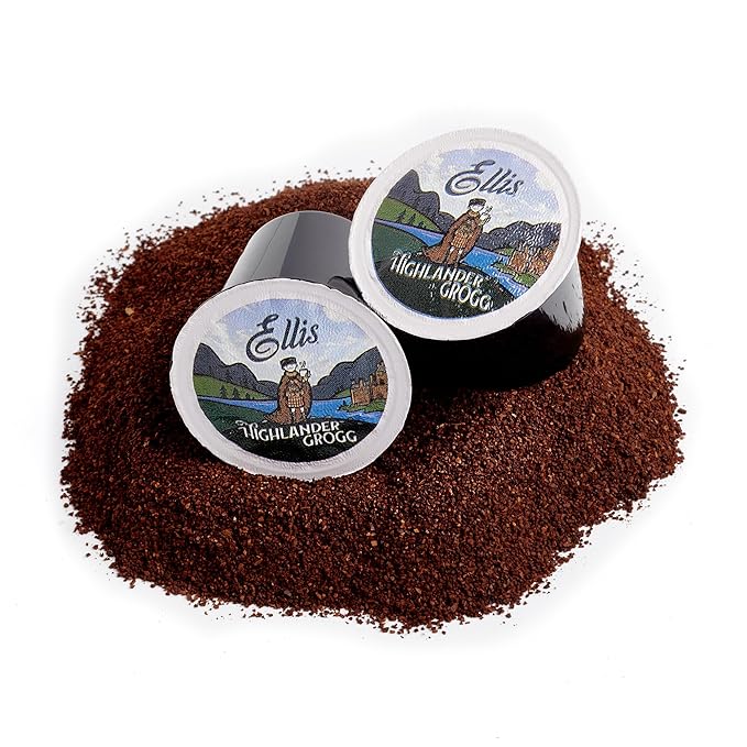 Ellis Coffee - Highlander Grogg - Flavored Single Serve Coffee Pods - For Use in Most K-cups and Keurig 2.0 Brewers - 24 Coffee Pods