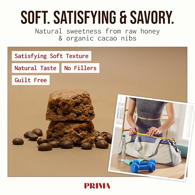 PRIMA ANCESTRAL PROTEIN BAR Grass Fed Protein Bars, 7 Pack ??Animal-Based Protein Bar with Beef Tallow, Raw Honey, Seed Oil Free, Low Carb, Gluten-Free ??Healthy, Energy Snacks for Clean Lifestyle (7 Pack, Mocha)