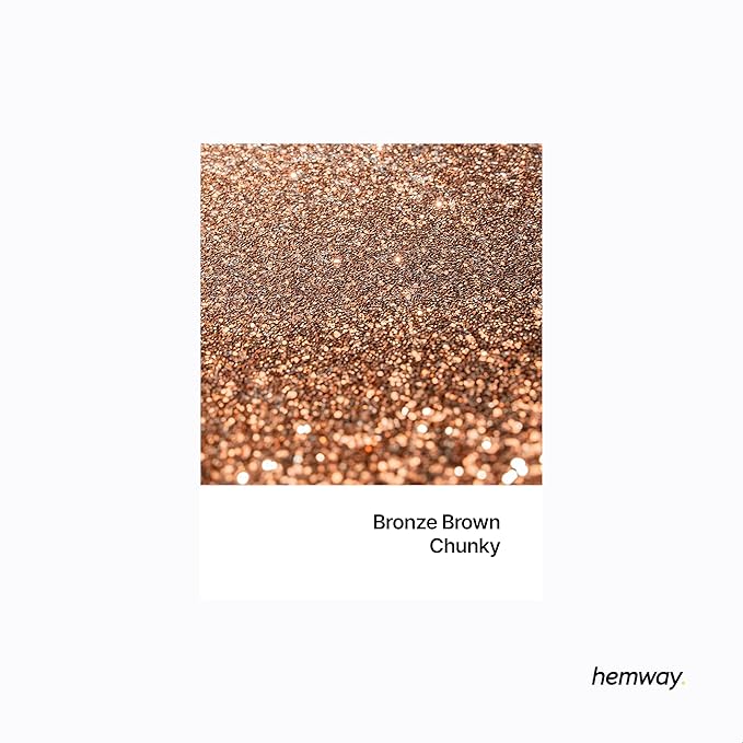 Hemway Premium Glitter Shaker - Bronze Brown | 130g Chunky Metallic Flake Sequins for Resin & Epoxy Crafts | Craft Supplies for Tumblers, Festival, Art