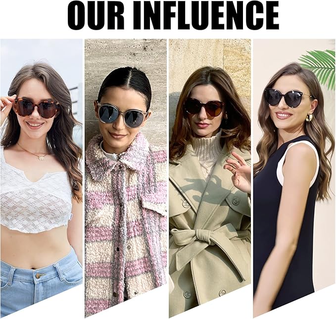 DUCO Oversized Polarized Sunglasses Womens Trendy Mirrored Shades Retro Round Vintage Light Weight UV400 Sun Glasses W016