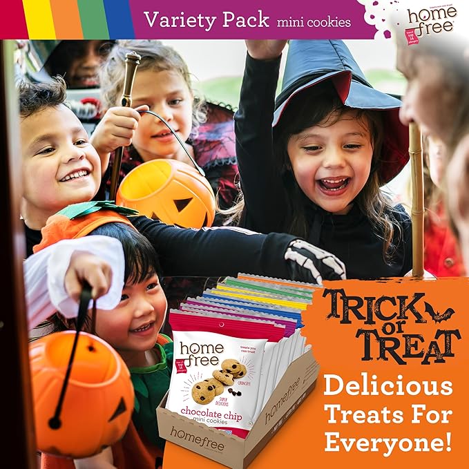 Homefree Mini Cookies Variety Pack, Gluten Free, Nut Free, Vegan, Cookie Snack Packs, School Safe and Allergy Friendly Snack (Pack of 10)