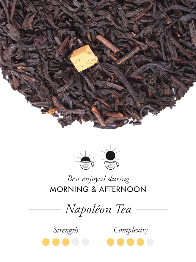 TWG Tea | Napoléon Tea | Black Tea | Caramel Pieces | Haute Couture Tin, 100g | Gift Set
