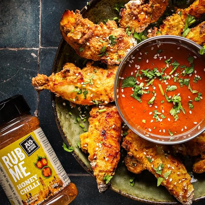 Angus & Oink | Honey Chilli Seasoning | Sweet & Spicy | Perfect for Chicken & Pork | Authentic Chinese Flavour | Gluten-Free & Vegetarian | Oven, Air Fryer & BBQ | 240g
