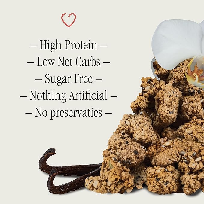 Julian Bakery® ProGranola® Cereal | Vegan | Vanilla Cluster | 10g Protein | 1 Net Carb | Gluten-Free | Grain-Free | 9oz (3 PACK)