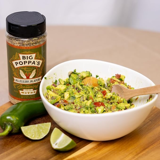 Big Poppa’s Jallelujah Spicy Jalapeño Seasoning – Bold Jalapeño Spice Blend for Steak, Chicken Veggies & More – Flavor-Packed, Gluten Free Seasoning for Grilling, Roasting & Backyard BBQ (14.2 Oz)