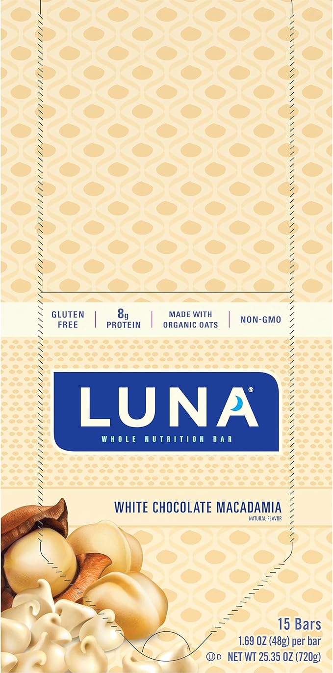 Clif, Bar Luna White Chocolate Macadamia 15 Count, 25.35 Ounce