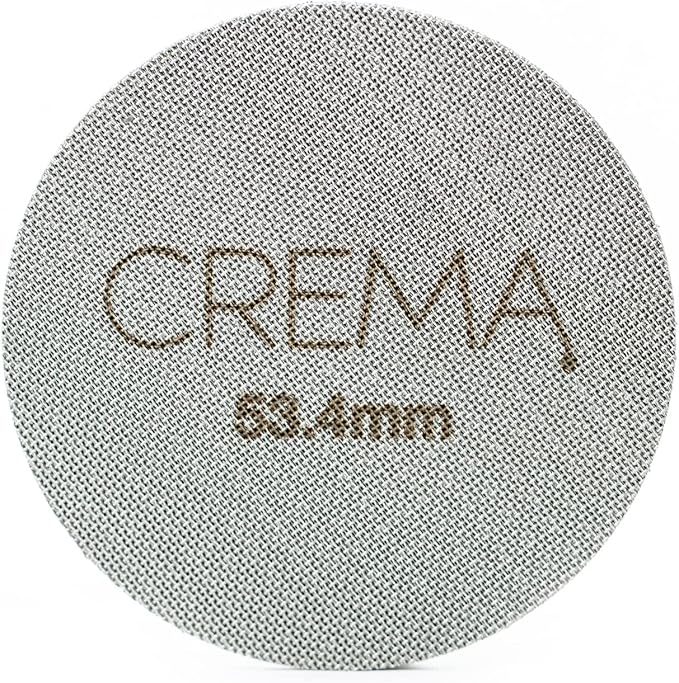 Crema Coffee Products 53.4mm Puck Screen for Barista Models | 1.7mm Thick 316L Steel Filter | Balanced Water Flow for Improved Extraction |Prevent Channeling & Reduce Maintenance|Durable,Easy to Clean