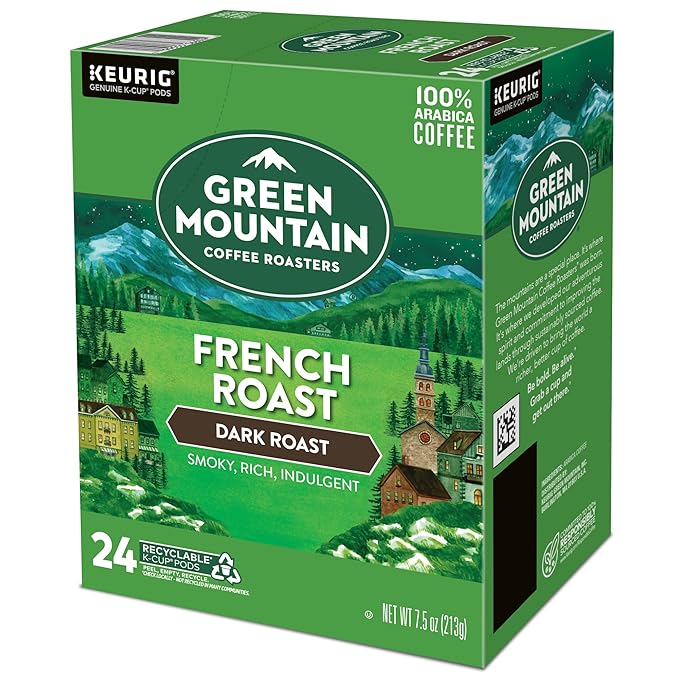 Green Mountain Coffee Roasters French Roast Keurig K-Cup Pods, Dark Roast Coffee, 96 Count