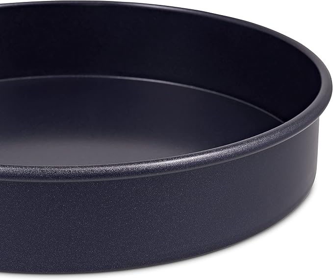 Zyliss E980195 Non-Stick Loose Base Round Sandwich Tin | 20cm/8in | Carbon Steel | Dark Blue | Cake Tin/Baking Tin/Bakeware/Cake Mould | Dishwasher Safe | 5 Year Guarantee