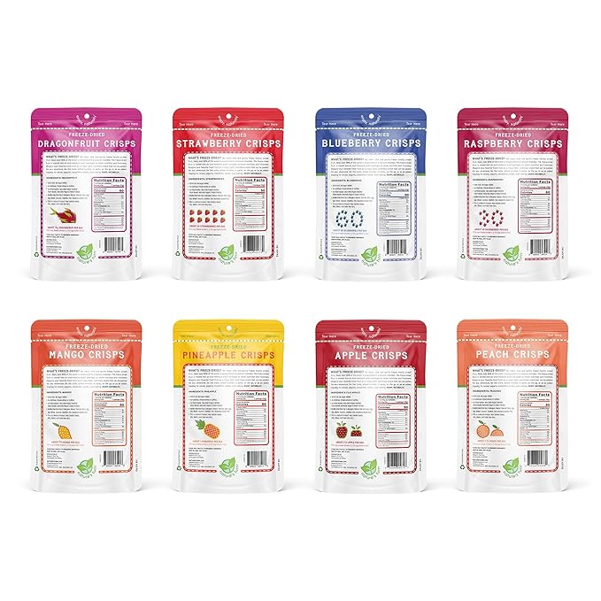Nature’s Turn Freeze-Dried Fruit Crisps –Healthy, Gluten-Free,Crispy & Delicious,Plant-Based Snack,Ideal for Cereal, Smoothies, School Lunches, & On-the-Go, Superfruit Variety Pack of 16(0.53 oz Each)