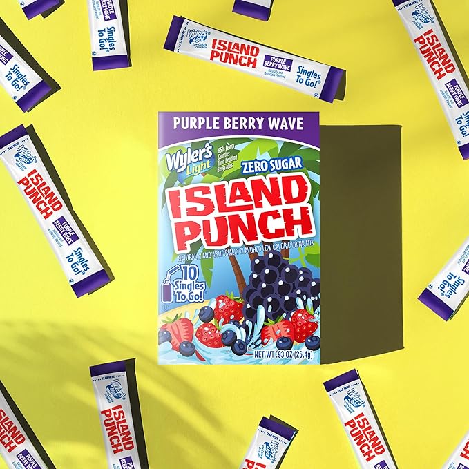 Wyler's Light Island Punch, Purple Berry Wave, 10 CT