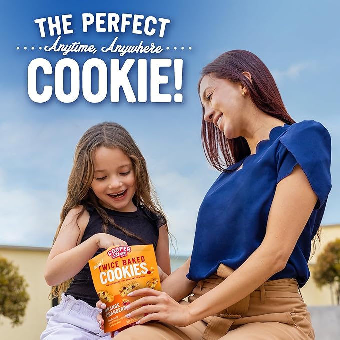 Cooper Street Twice Baked Orange Cranberry Biscotti Cookies - Crispy Mini Biscotti Cookies Ideal with Coffee - Traditional Low Calorie Italian Snacks - Kosher, Dairy, Peanut & Soy Free (6 Pack)