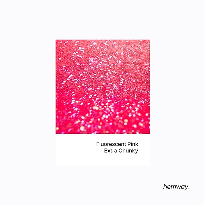 Hemway Premium Glitter Shaker - Fluorescent Pink | 115g Extra Chunky Metallic Flake Sequins for Resin & Epoxy Crafts | Craft Supplies for Tumblers, Festival, Art