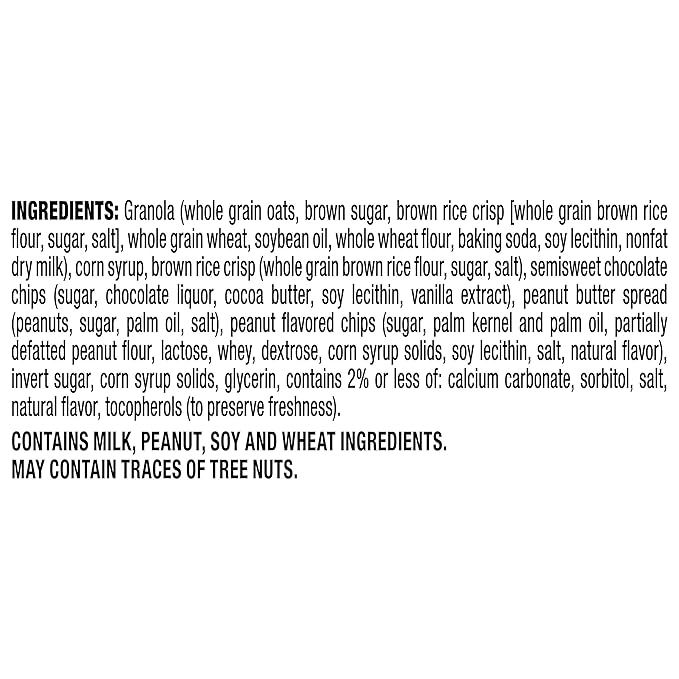 Quaker Chewy Granola Bars, Peanut Butter Chocolate Chip, 58 Count
