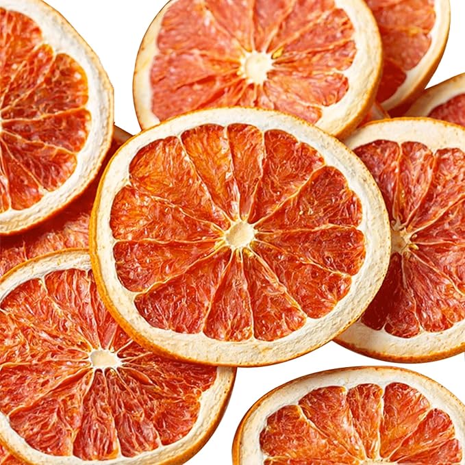Mkostlich Dried Grapefruit Slices, 3.52oz/100g Dehydrated Grapefruit for Cocktails, Red Grapefruit Slices, No Sugar Added