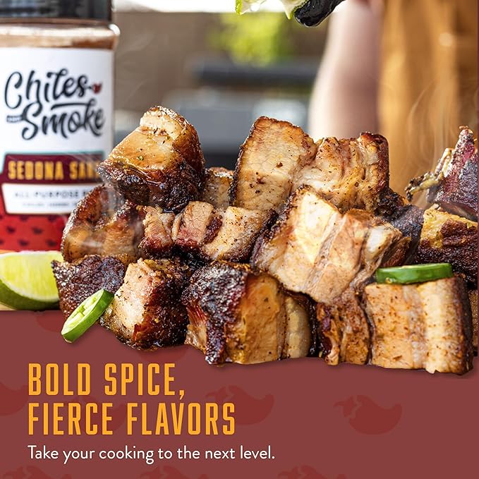 Chiles and Smoke - Sedona Sand Fiesta Seasoning for Chicken Thighs, Meats, Seafood & More, Medium Hot Taco Seasoning with Spices, Sugar-Free Cooking Grilling Gifts, No Dairy, Gluten & MSG, 264 g