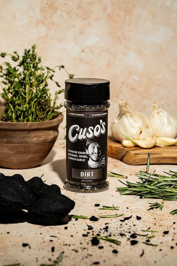 Cuso’s Dirt® BBQ Seasoning - Dirt Rub - Bold Steak & Brisket Seasoning for Smoking - Dry Rub for Meat - Steak Seasonings, Beef Rubs for Smoking & BBQ - 5 oz bottle