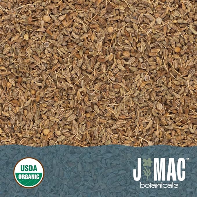 J Mac Botanicals Organic Anise Seeds (16 oz) whole seeds, aniseed, anise cookies, anise tea, anise seed powder, anise seeds for baking, Certified Organic.