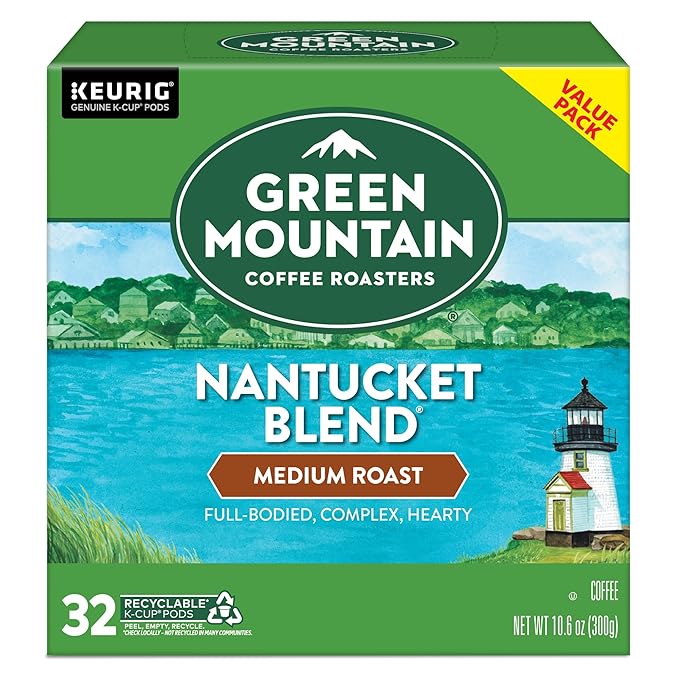 Green Mountain Coffee Roasters Nantucket Blend, Single-Serve Coffee K-Cup Pods, Medium Roast, 32 Count