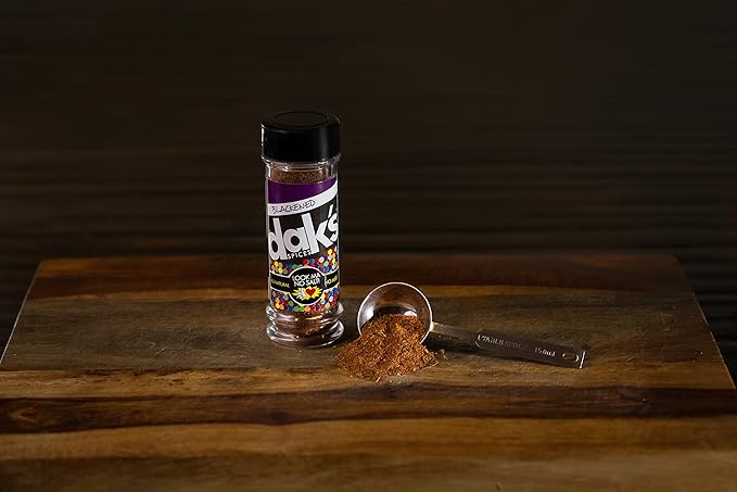 DAK's Spices Blackened Mouth Watering Seasoning Blend | 100% Salt Free | Premium & Healthy Seasoning | MSG Free, Preservative Free, Potassium Chloride Free | Low Carb & Keto Friendly | Perfect for Clean Eating & Adding Flavor to Recipes | 1.5 oz