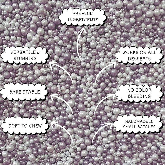 Confect Love Silver Metallic Disco Ball Sprinkles - Edible Cake & Cupcake Decorating Pearls, Metallic Sugar Sprinkles for Desserts and Cookies | Vegan, Gluten-Free, Soy-Free, Dairy-Free, Palm Oil-Free ??4.2 Oz