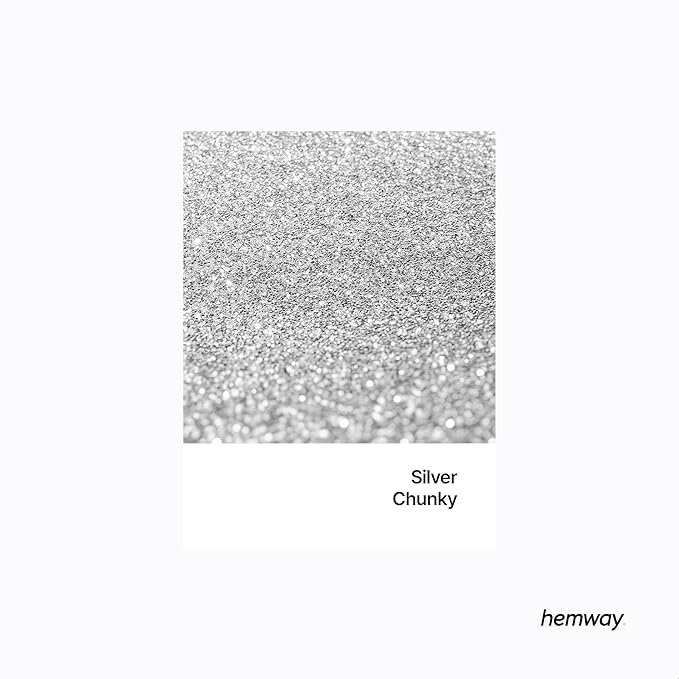 Hemway Premium Glitter Shaker - Silver | 130g Chunky Metallic Flake Sequins for Resin & Epoxy Crafts | Craft Supplies for Tumblers, Festival, Art