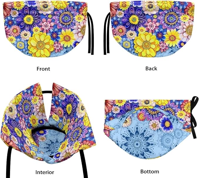 Bohemian Flowers Teapot Cozy Tea Pot Dust Cover Teapot Insulation Cover Decorative Teapot Cover Kettle Protective Kitchen Accessory for Hotel Restaurant Tea Party
