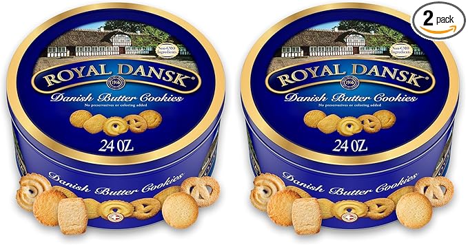 Royal Dansk Danish Butter Cookies, 24 Oz. (Pack of 2)