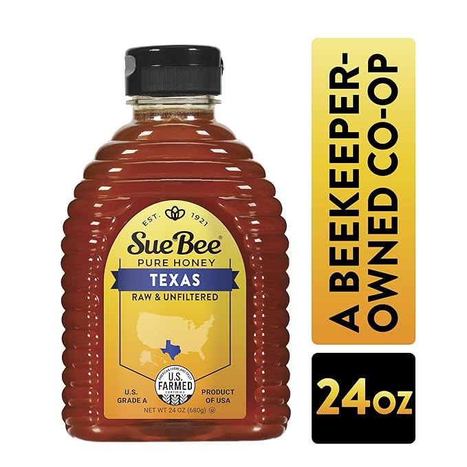 Sue Bee Regional Texas Honey, Strained, Unfiltered USA Beekeeper-Owned Co-op, 24 oz (Packaging May Vary)