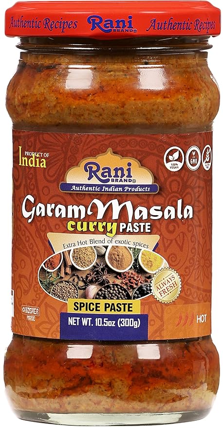 Rani Garam Masala Curry Spice Paste 10.5oz (300g) Glass Jar, Pack of 5+1 FREE ~ No Colors | All Natural | NON-GMO | Kosher | Vegan | Gluten Free | Indian Origin