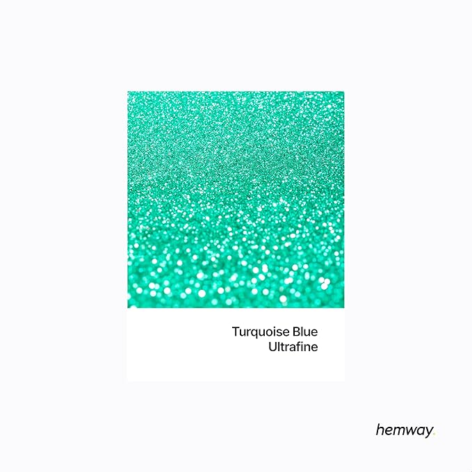 Hemway Premium Glitter Shaker - Turquoise Blue | 130g Ultrafine Metallic Flake Sequins for Resin & Epoxy Crafts | Craft Supplies for Tumblers, Festival, Art