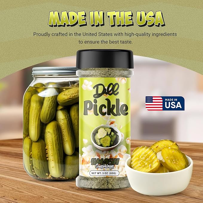Dill Pickle Popcorn Seasoning Shaker ??2 Pack Tangy Snack Blend with Premium Dill & Vinegar ??Bold Gourmet Sprinkle for Popcorn, Chips, Fries, Veggies, Potatoes, Sandwiches, Snacks, Meals, Parties