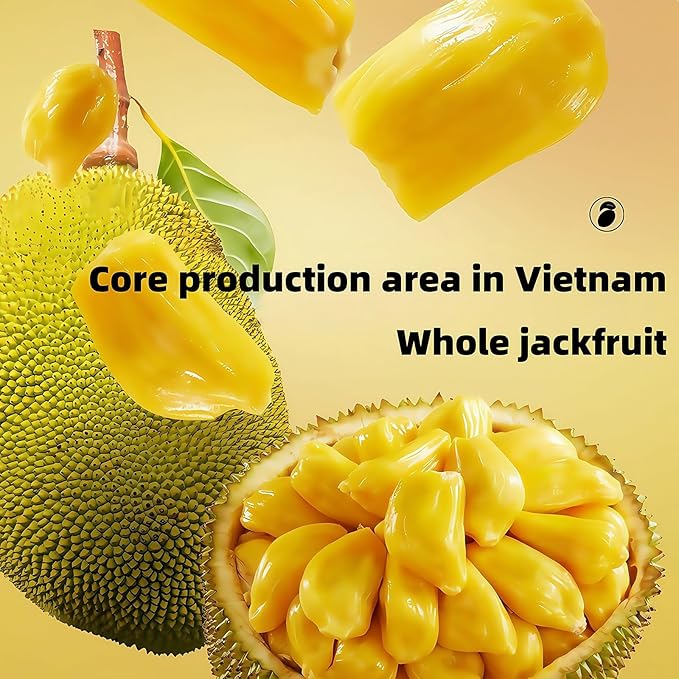 Premium Freeze-Dried Jackfruit Chips 8.8oz (250g) - Crunchy Tropical Snack, No Sugar Added | Rich in Vitamin C & E | Snack for All Ages