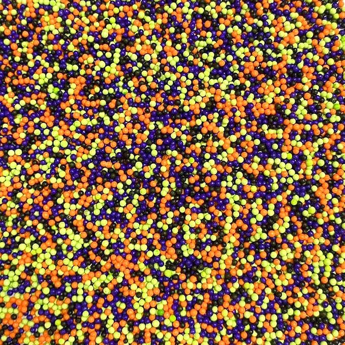 Sentovac Halloween Nonpareils Sprinkles Edible 2mm Mini Peals Sprinkle for Cake Decorating Sugar Candy Cookie Cupcake Topper Baking Decorations Thankgiving Halloween Supplies
