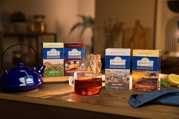 Ahmad Tea, Decaffeinated Earl Grey Tea, 20 Tagged and Aluminium Foil Envelopes