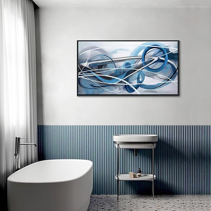 YDYSUNE Large Abstract Wall Art Blue Canvas Wall Decor Paintings Abstract Artwork for Living Room Pictures for Bedroom Decor Office Home Decoration Artwork for Walls 20횞40IN