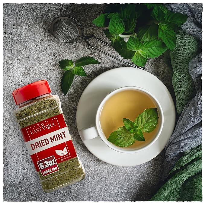 Eastanbul Dried Mint, 6.3oz, Dried Mint for Cooking, Peppermint Leaves, Perfect for Tea Loose Leaf, Peppermint Herb Seasoning,%100 Natural, Non-GMO, Turkish Spice