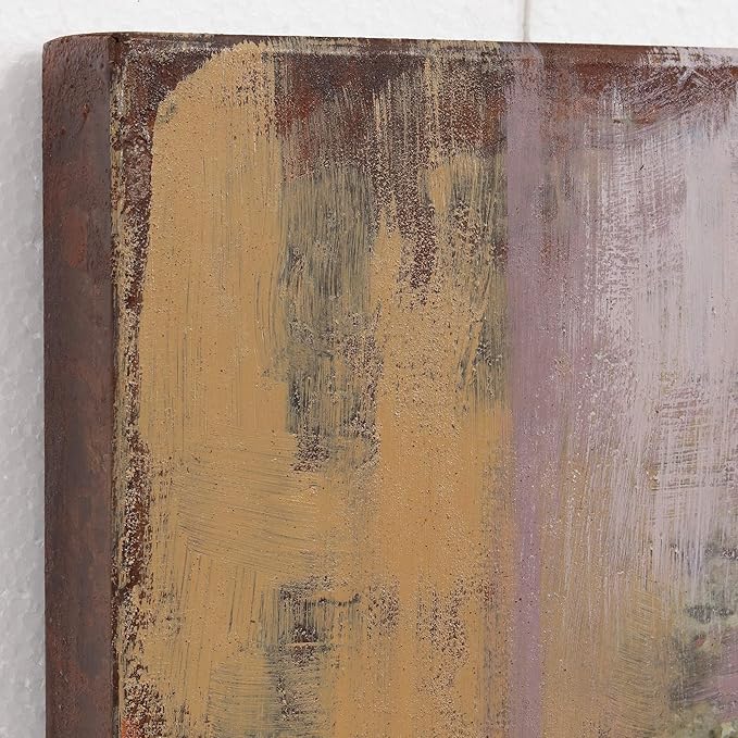 Empire Art Direct Mixed Media Iron Wall Sculpture, Hand Painted Dimensional Metal Wall Art, Ready to Hang, 60" x 20" (Miss-tic)