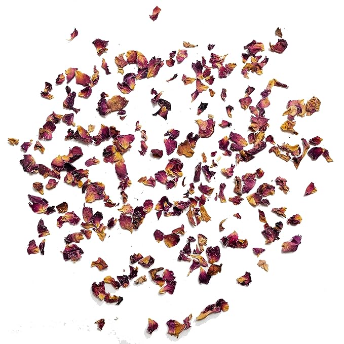 Dried Rose Petals - 100% Certified Organic - Herbs - Red Rose Petals for Loose Leaf Tea, Cocktails and Cakes - 4oz Resealable Bag - 1 Pack
