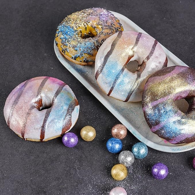 NiHome Edible Food-Grade Glitter Powder Glimmer Luster Dust Metallic Fancy Food Decorating Sprinkle Glimmery Dust for Drink Wine Beverage Cake Bakery Vegan Allergen-Free (Light Pink, 0.35oz/10g)