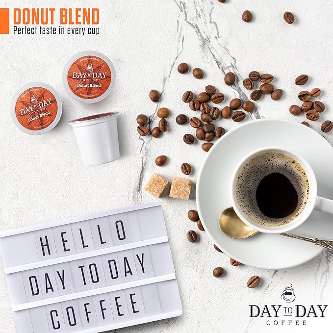 Day To Day 120-Count Donut Blend, Medium Roast Single Serve Coffee Pods for K-Cup Keurig Brewers