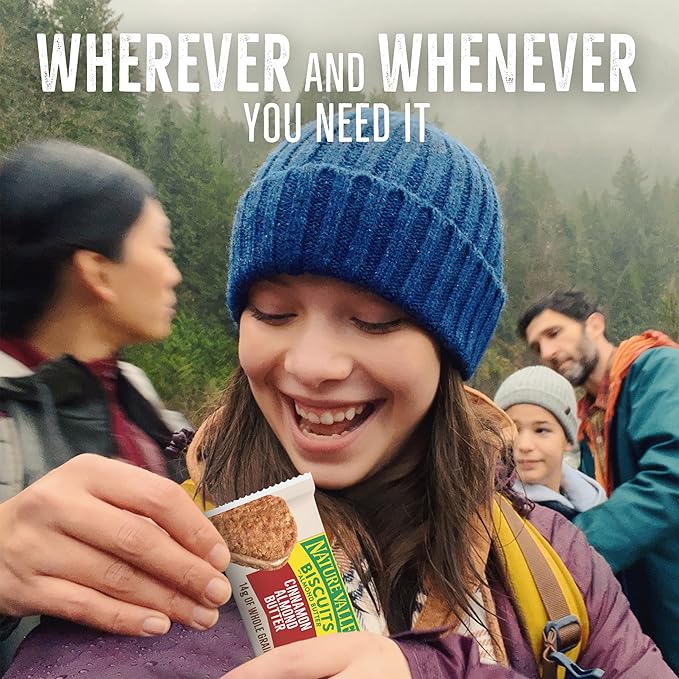 Nature Valley Biscuit Sandwiches, Cinnamon Almond Butter, 10 Bars, 13.5 oz (Pack of 6)