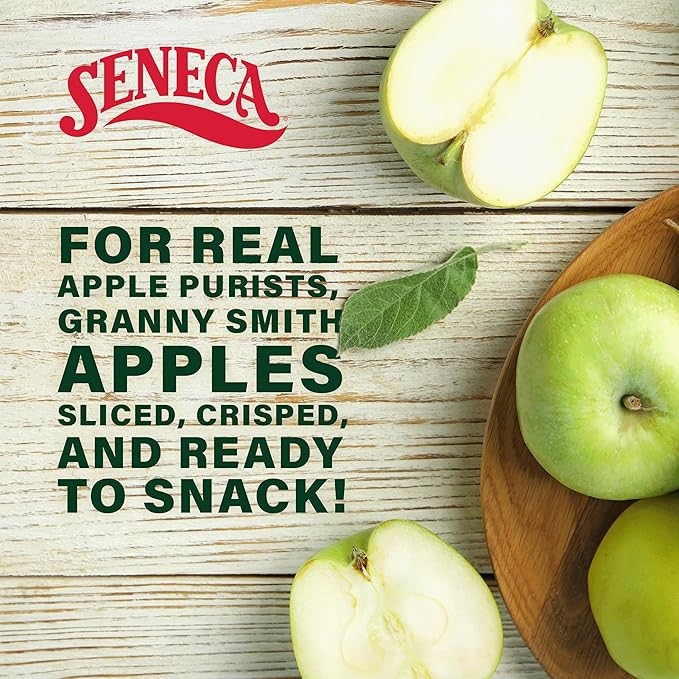 Seneca Granny Smith Apple Chips | Made from Fresh Apples | 100% Granny Smith Apples | Yakima Valley Orchards of Washington | Crisped Apple Perfection | Foil-Freshness bag | 2.5 ounce (Pack of 12)