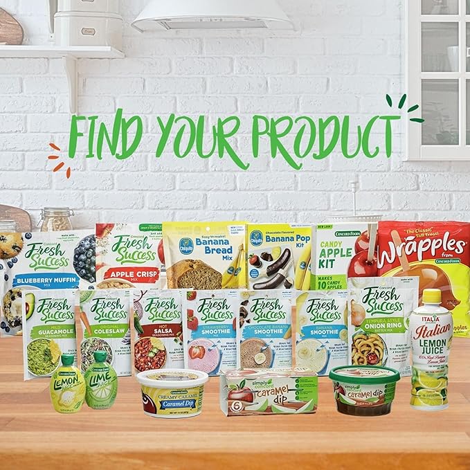 Concord Foods, 3 Breakfast Fruit Smoothie Mix Flavors: 6 Chocolate Banana 2 Oz Pouches, 6 Banana 2 Oz Pouches, 6 Strawberry 2 Oz Pouches