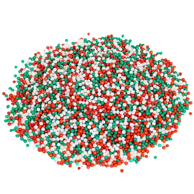 Bakerpan Christmas Nonpareils Sprinkles - 7 Ounces Christmas Sprinkles for Cake Decorating - Edible Nonpareils for Cupcakes, Ice Cream, Cake Decorations (Made in USA)
