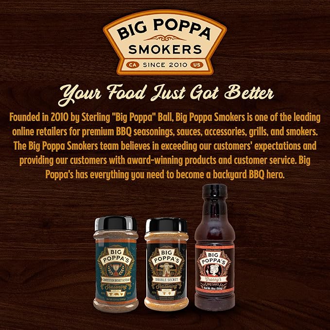 Big Poppa's Steak Bundle – Irresistible BBQ Set Featuring Steak Seasoning, BBQ Rub & Sauce – Ultimate Spice Trio for Grilling Enthusiasts - Perfect for Steaks, Ribs, and Brisket